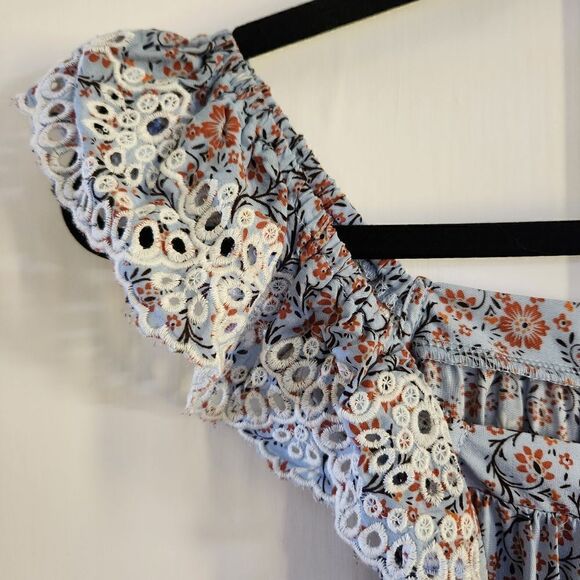 Fever Printed Off The Shoulder Rayon Tank Top Size XL - Picture 5 of 7